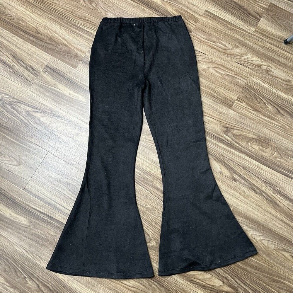 MinkPink Size M Truth Potion Flare Black Pants High Rise Boho Festival Grunge - Picture 10 of 11